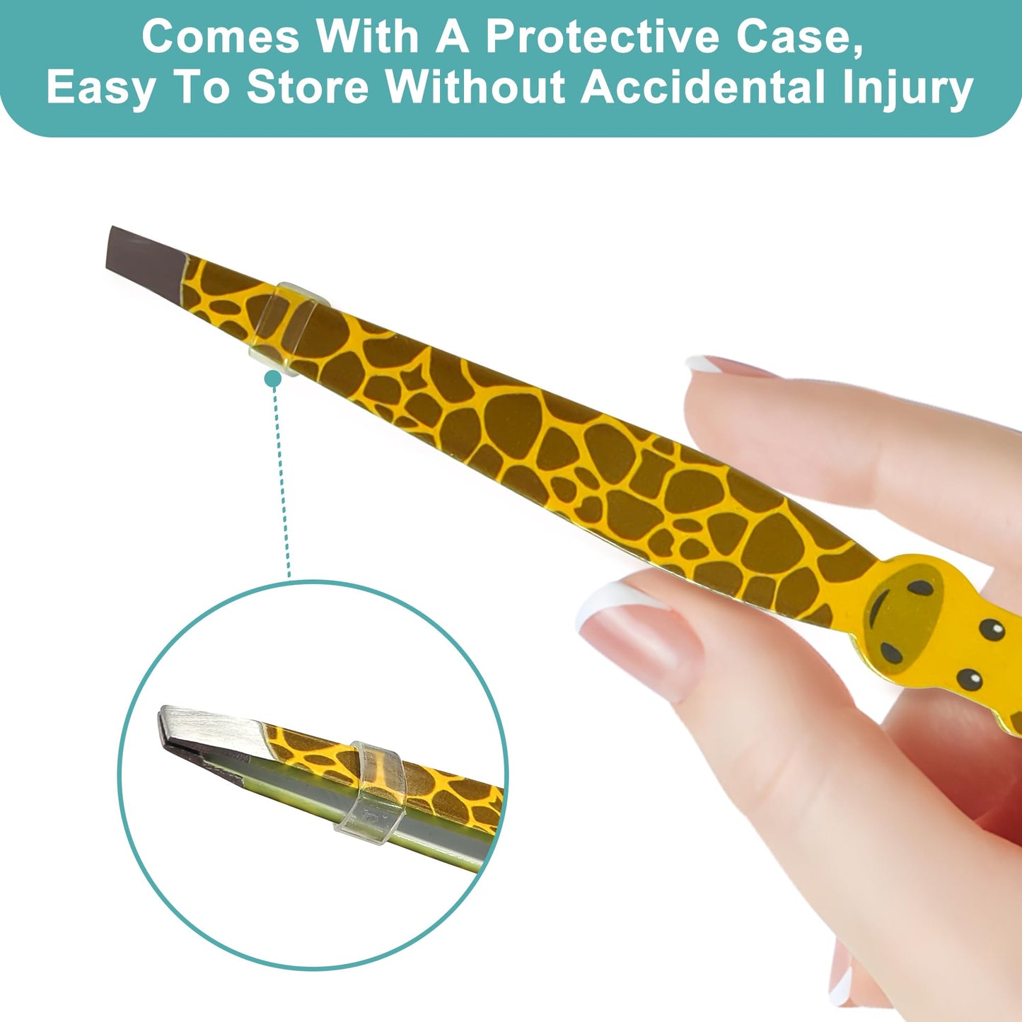 3pcs Animal Shaped Slanted Tweezers Set for Eyebrow and Facial Hair Removal – Precision Eyelash Tweezers for Beauty Tools Kits Travel Use and Daily Grooming