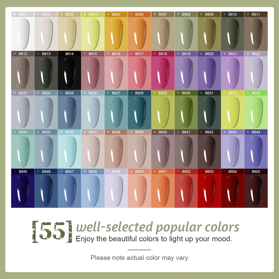 36-Piece Gel Nail Polish Set | 32 Colors, Base & Top Coats | Gifts for Women