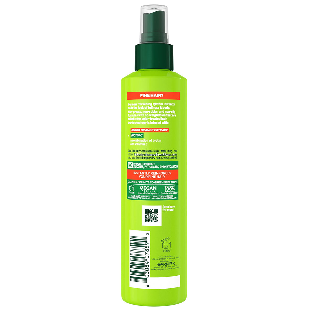 Garnier Fructis Grow Strong Thickening 10-in-1 Spray, Biotin-C, 8.1 Fl Oz, 1 Count (Packaging May Vary)