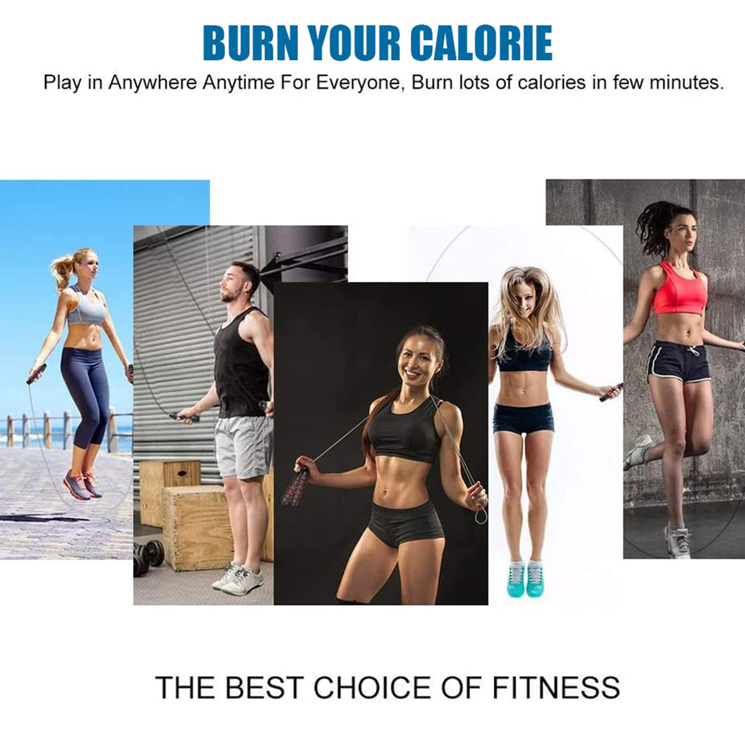 Redify Jump Rope,Jump Ropes for Fitness for Women Men and Kids,Speed Jumping Rope for Workout with Ball Bearings,Adjustable Skipping Rope for Exercise&Slim Body at Home School Gym (Red)