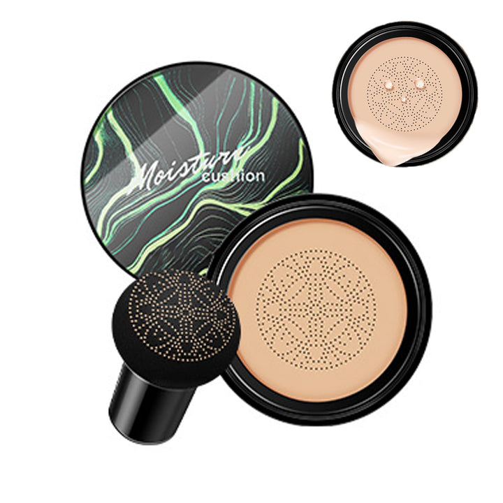 Jack and Jill Air Cushion CC Cream Photo-Ready Foundation Look In Seconds, Air Cushion CC Cream Mushroom Head, Natural Moisturizing CC Cream Makeup Long Lasting Concealer (Natural, 3.52 oz)