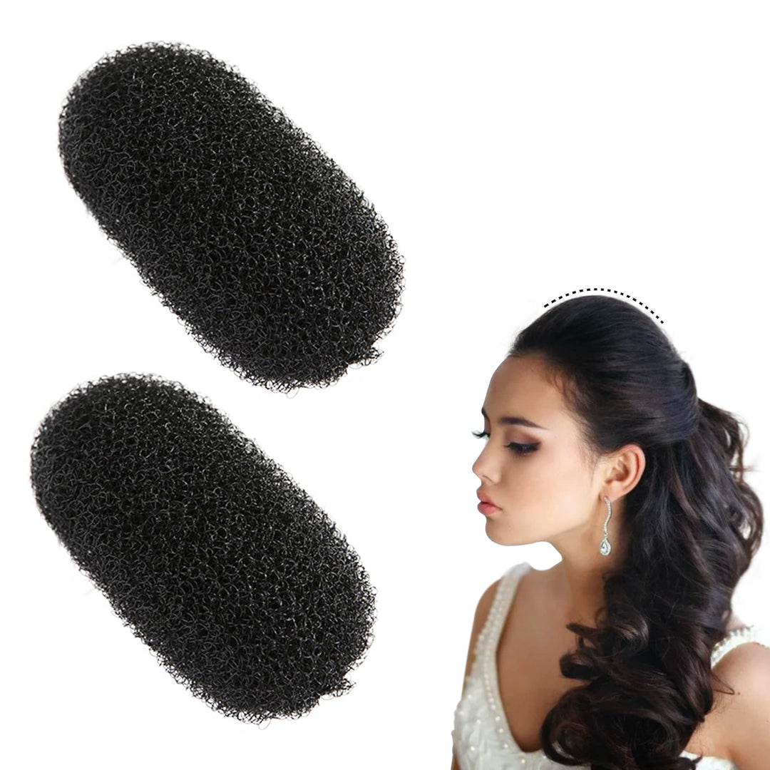 AEGYPIUS 2Pcs Charming Bump It Up Volume Inserts Hair Comb, Nylon Material, Hair Pads, Beehive Hair Style Tool, Hair Base Styling Clip Accessories for Women Lady Girl (Black)