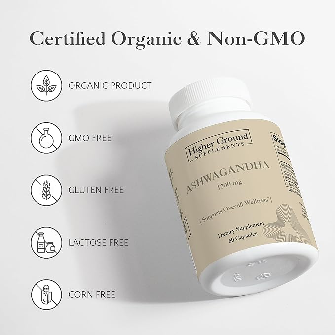 Ashwagandha with Black Pepper | Herbal Supplement for Stress Relief, Mood Enhancement, Immune System, Cognitive Function, Hormone Regulation | Cholesterol Levels | Non-GMO | Gluten-Free | 60 Capsules