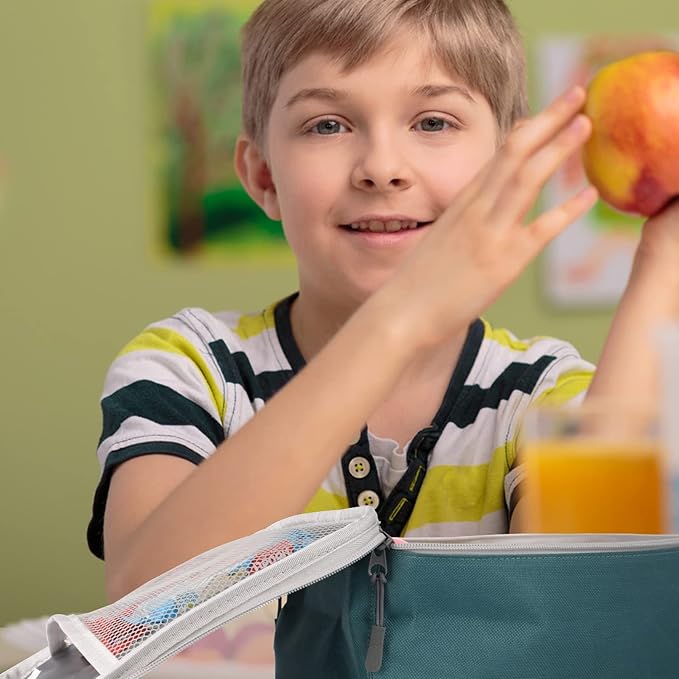 Lunch Box Kids,Premium Insulated Lunch Bag for Girls Boys,Soft Bag Mini Cooler Back to School Thermal Reusable Lunch Bag for Work School Picnic (Green)