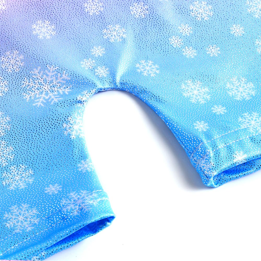 DAXIANG Gymnastics Leotards for Girls Leotard for Girls Gymnastics Outfit Shorts Dance Unitard Biketards Hot Blue Pink Stars
