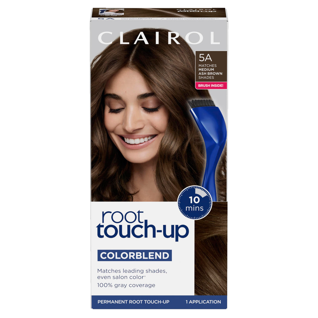 Clairol Root Touch-Up By Nice'N Easy Permanent Hair Dye, 5A Medium Ash Brown Hair Color, Pack Of 1