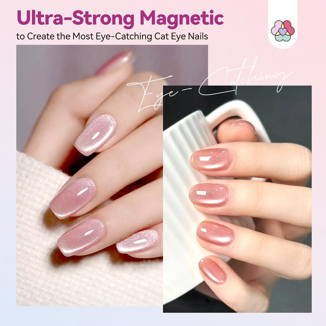 SAVILAND Cat Eye Magnetic for Nail: 3-in-1 Cat Eye Gel Nail Polish N35 Neodymium Strong Suction Magnet Wand Stick Diverse Effect Double Ended Manicure Salon Design Art Tools Set Accessories
