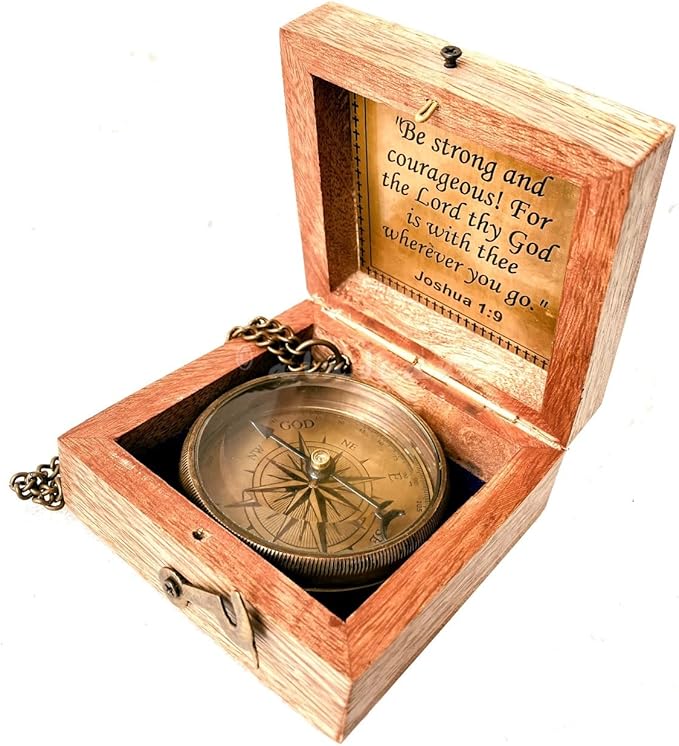 Inspirational Gift Compass - God My Lord Guide Me - Uplifting Baptism Gift, Graduation Gift, Birthday, Confirmation Gift for Men Women Boys Girls Teenage Kids