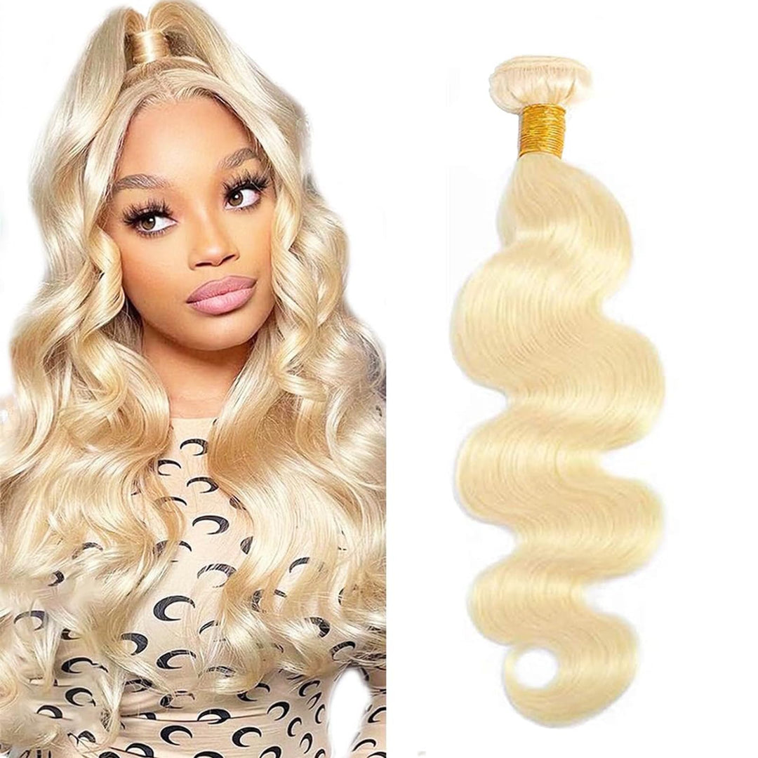 613 Blonde Bundles Human Hair 14 Inch 12A Grade 613 Body Wave Bundles 100% Unprocessed Brazilian Virgin Human Hair Bundles 1 Bun