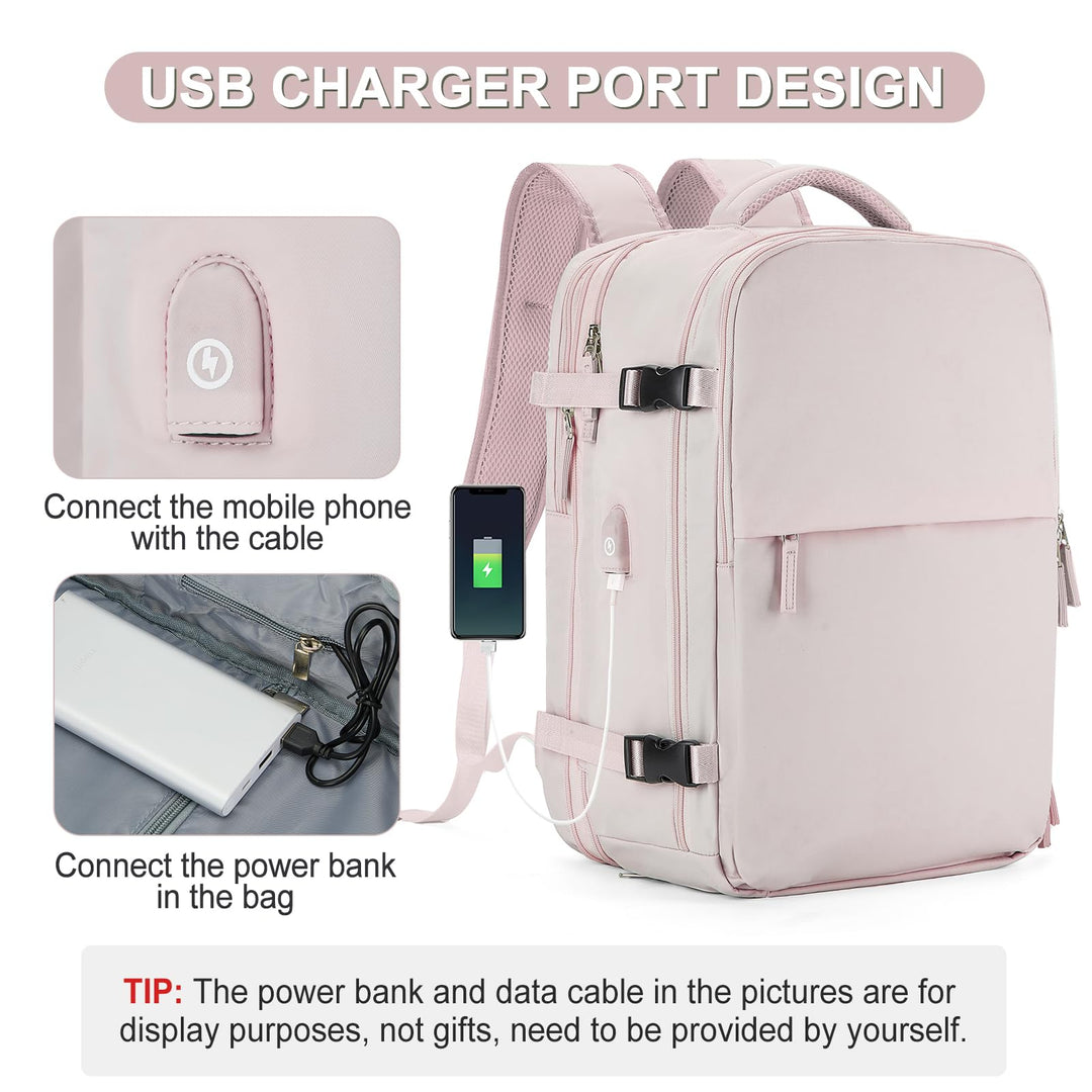Expandable Backpack For Traveling On Airplane Carry On Backpack For Women Men Airline Approved Personal Item Bag For Airlines Gym Bag For Women Men With Shoe Compartment Waterproof Laptop Backpack
