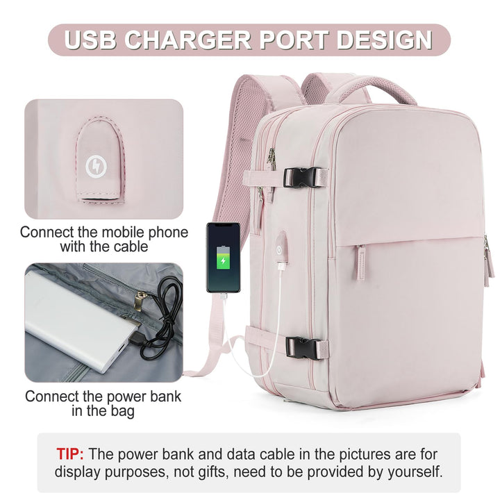Expandable Backpack For Traveling On Airplane Carry On Backpack For Women Men Airline Approved Personal Item Bag For Airlines Gym Bag For Women Men With Shoe Compartment Waterproof Laptop Backpack