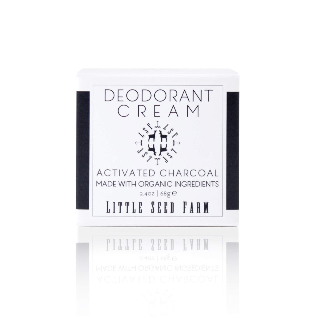 Little Seed Farm All Natural Deodorant Cream, Aluminum Free Deodorant for Women or Men, 2.4 Ounce - Activated Charcoal