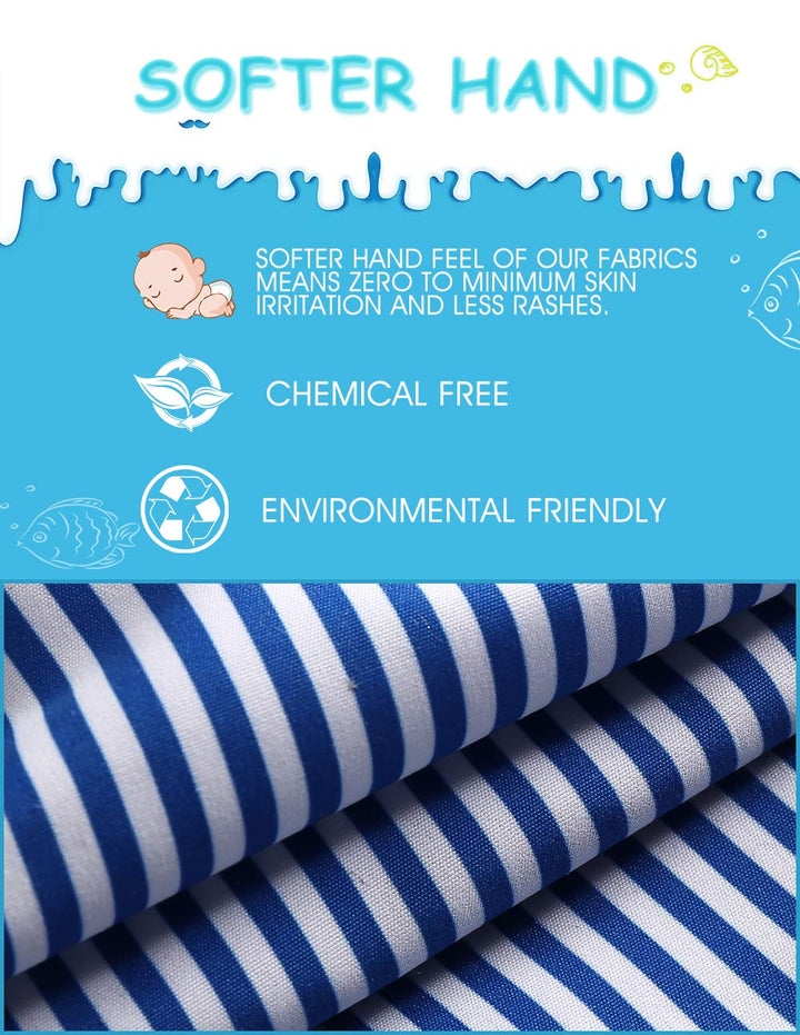 maamgic Boys Swim Trunks Toddler Swim Shorts Little Boys Bathing Suit Swimsuit Toddler Boy Swimwear,Stripe Bluewhite,2 T