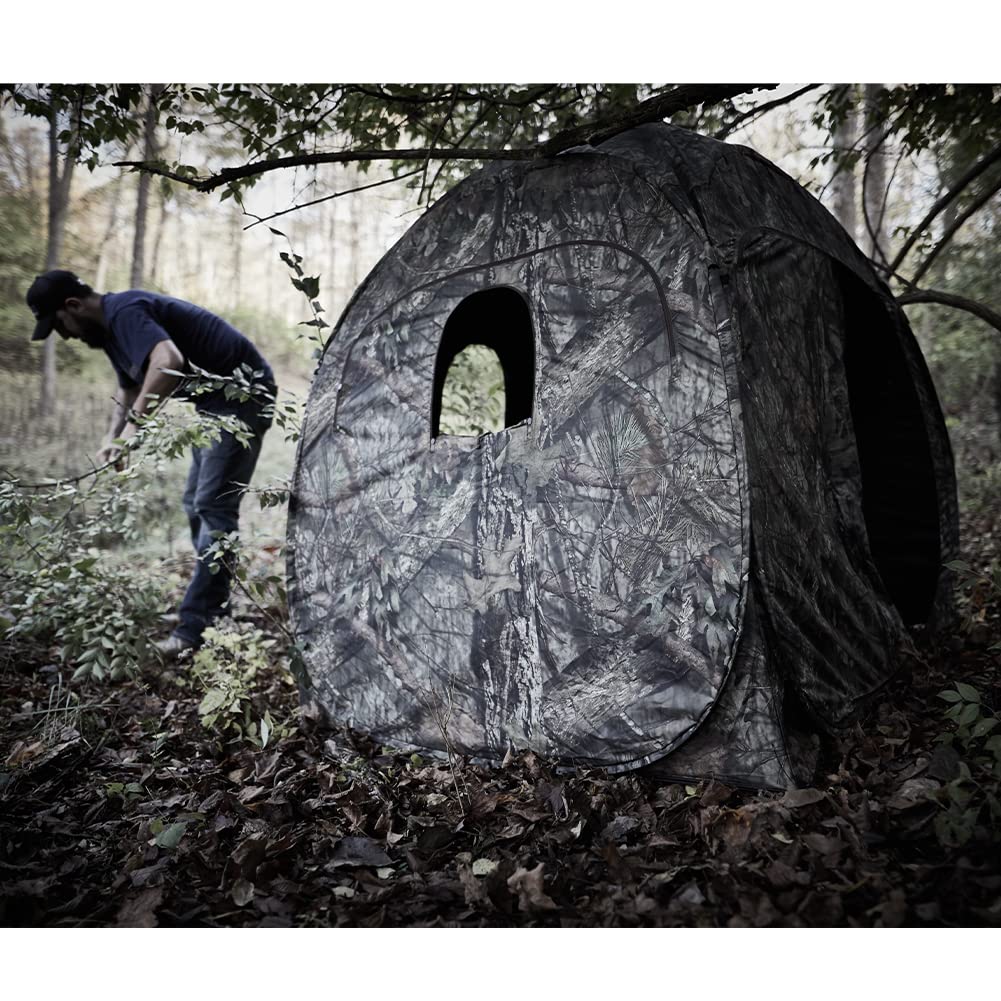 Ameristep Doghouse Run & Gun Hunting Blind | Lightweight 2 Person Ground Blind in Mossy Oak Break-Up Country, One Size