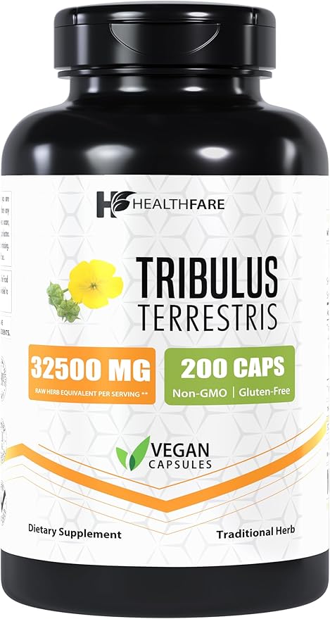 Tribulus Terrestris Extract 32,500mg | 200 Veg Capsules | Maximum Strength | Non-GMO | Gluten-Free