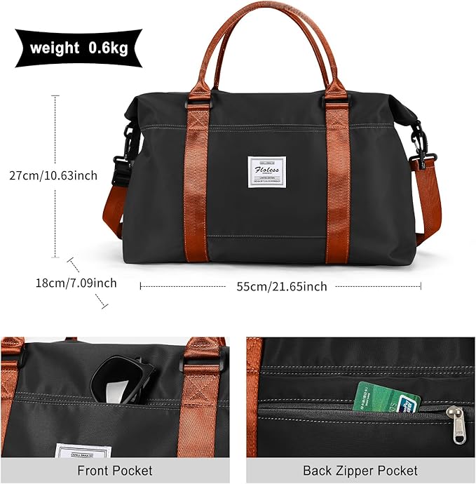 Travel Duffel Bag,Sports Tote Gym Bag,Shoulder Weekender Overnight Bag for Women