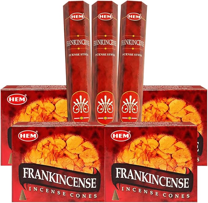 Frankincense Incense Sticks and Cone Incense Holder Variety Pack Bundle insence insense insienso