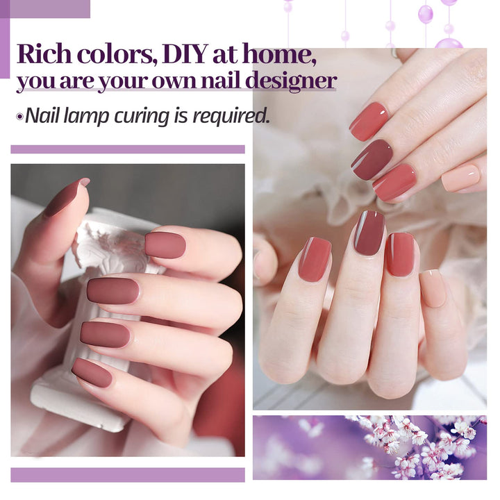 32+4 Pcs Gel Nail Polish Kit | Glitter Soak Off Gel for DIY Manicure