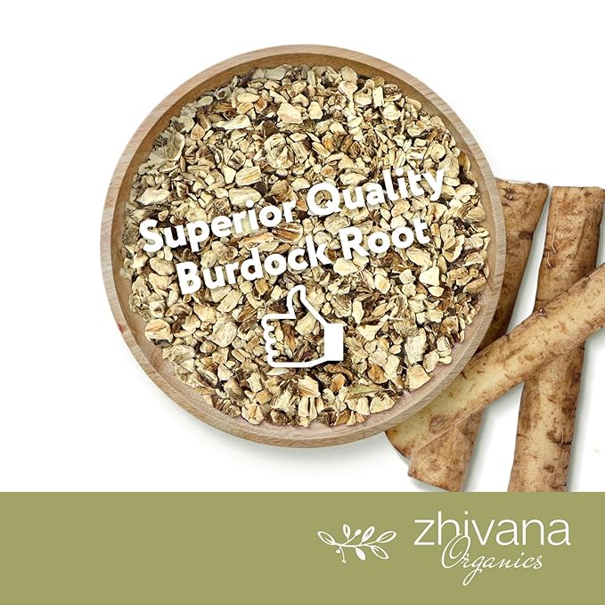 Burdock Root Organic (4oz.) – Burdock Tea - Raiz de Bardana - Removes Toxins, Allergens - Supports Digestive System, Liver Detox, Skin