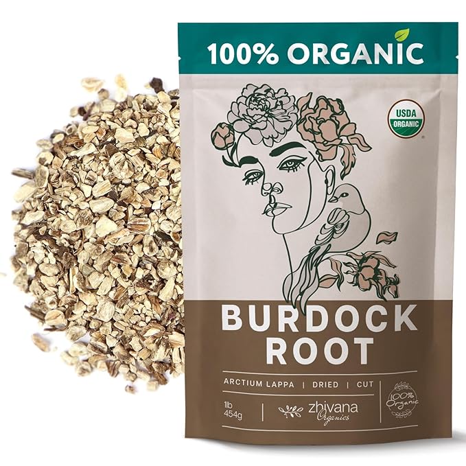 Premium Burdock Root Organic (16 oz.) - Greater Burdock Root Tea Loose - Raíz De Bardana Organica 우엉차 - Bulk Herbal Tea for Liver Cleanse, Body Detox, Digestion