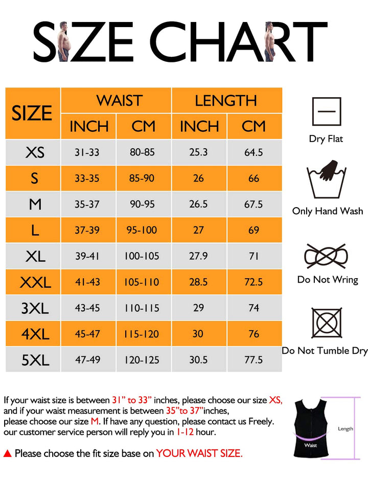 NonEcho Men Sauna Vest Hot Sweat Waist Trainer Corset Neoprene Tank Top Shapewear Slimming Shirt Workout Suit