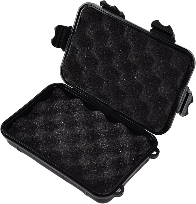 Anti-Pressure Shockproof Container Box, Small Waterproof Plastic Dry Storage Box with Foam, for Outdoor Camping Wilderness Survival