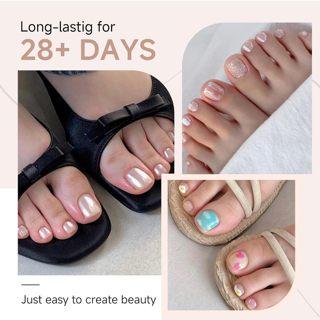 504Pcs Matte Soft Gel Toe Nail Tips | Full Cover for DIY Nail Extensions