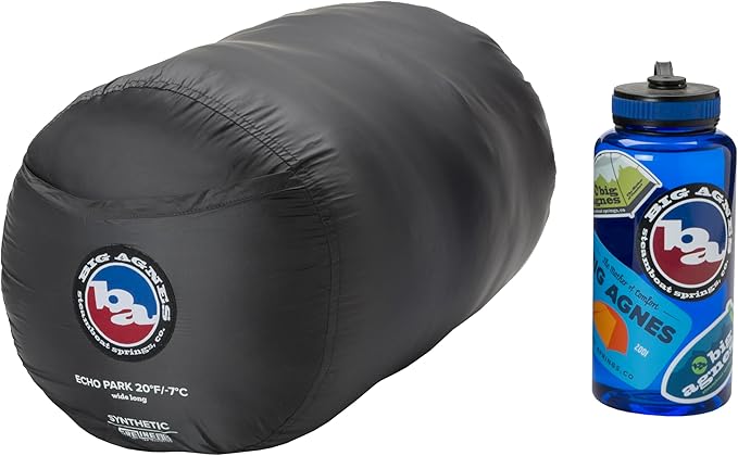 Big Agnes Echo Park Sleeping Bag - Extra Roomy Deluxe Comfort, 0°/25°/35° - Padlok Sleep System for Sleeping Pad Attachment
