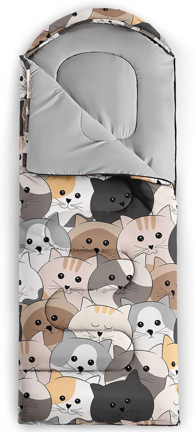 AILONEN Boys Sports Camping Sleeping Bags,Lightweight & Waterproof,3 Season Warm & Cool Weather,Black Player Basketball Sleeping Bags for Kids Adults,Travelling,Outdoors