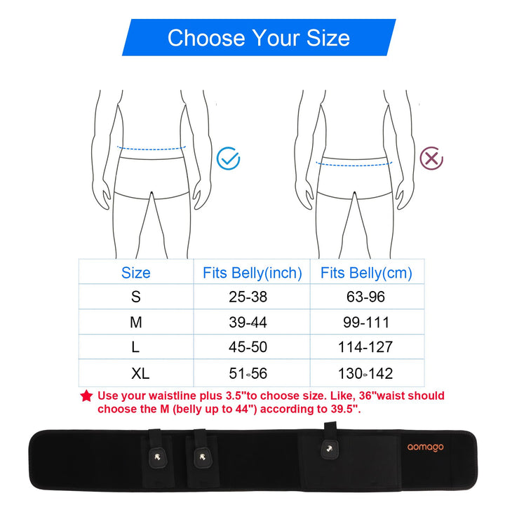 Aomago Belly Band Holster for Men Women - Gun Holster for Comfortable Carry Fits Glock, Smith Wesson, Taurus, Ruger, and More-Breathable Neoprene Waistband Holster for Most Pistols and Revolvers