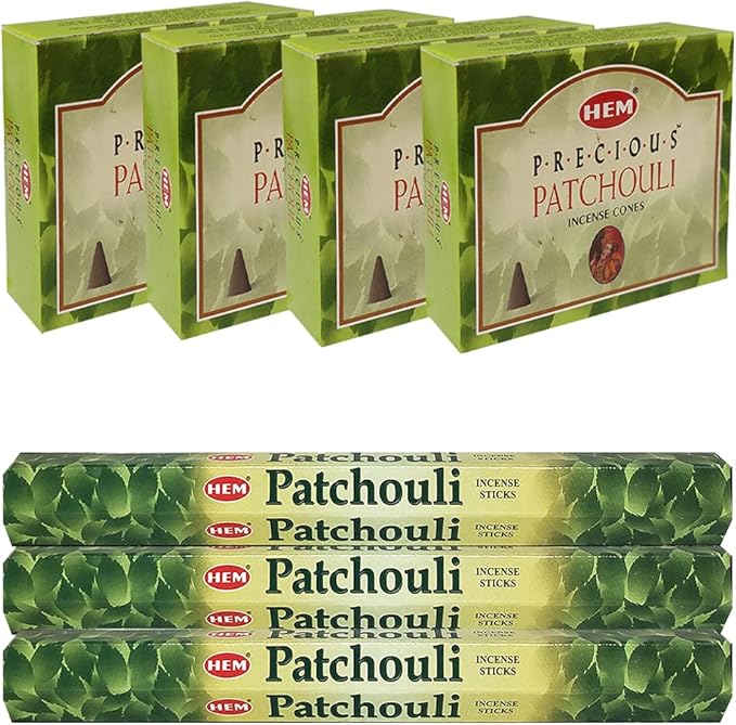 Patchouli Incense Sticks and Cone Incense Holder Variety Pack Bundle insence insense insienso