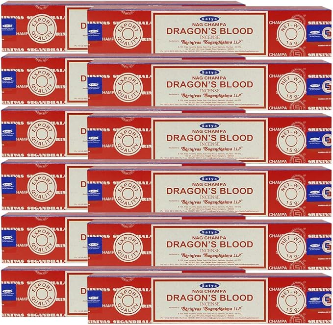 Dragon's Blood Incense Sticks and Incense Stick Holder Bundle Insence Insense Satya Incense