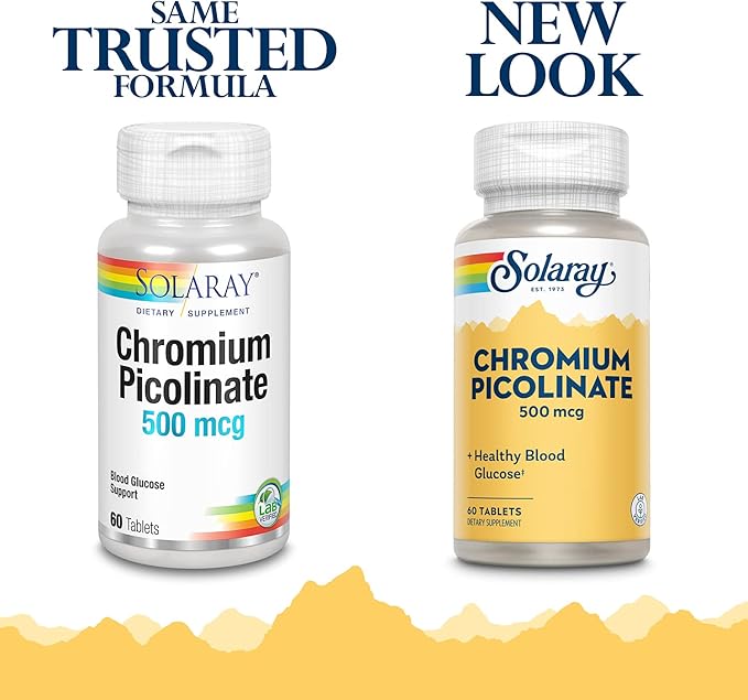 Solaray Chromium Picolinate Tablets, 500 mcg | 60 Count