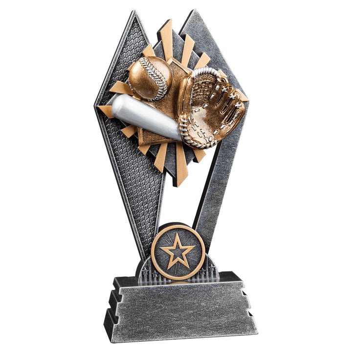 Express Medals 1 Pack of 7 Inch Tall Sun Ray Baseball Softball Trophy Awards Boys Girls Mens Women Youth Team Trophies award tournament champion winner event prize gift SR101