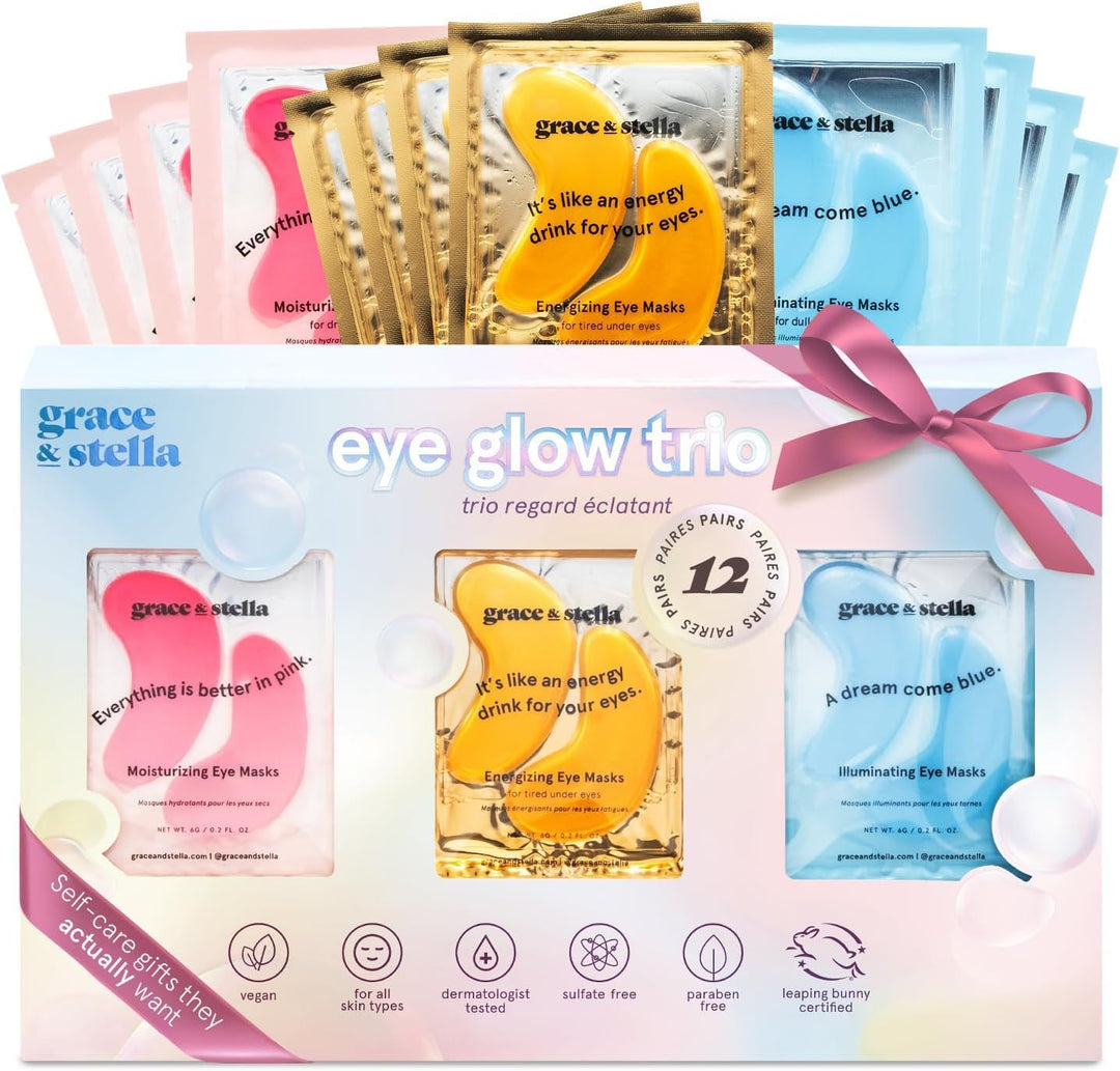 Under Eye Mask Patches | Reduce Dark Circles & Puffiness | Vegan Gel (72 Pairs)