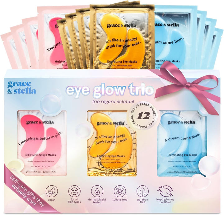 Under Eye Mask Patches | Reduce Dark Circles & Puffiness | Vegan Gel (72 Pairs)