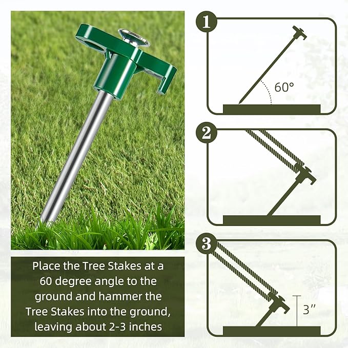 50 Pack Tent Stakes Heavy Duty 10 Inch Camping Stakes Yard Stakes Metal Tent Pegs for Ground Stakes Tent Spikes for Camping Garden Yard (Green)
