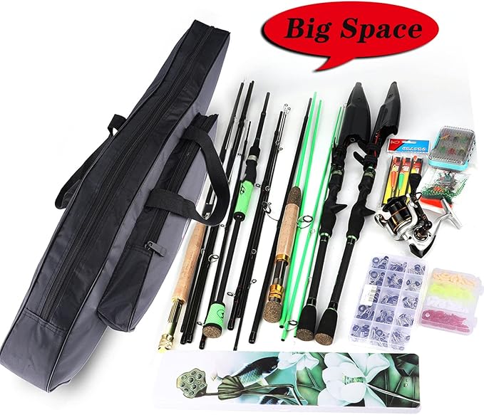 Sougayilang Folding Fishing Rod Case Organizer Pole Storage Bag Rod Reel Tackle Carrier Fishing Rod Bag Fishing Case
