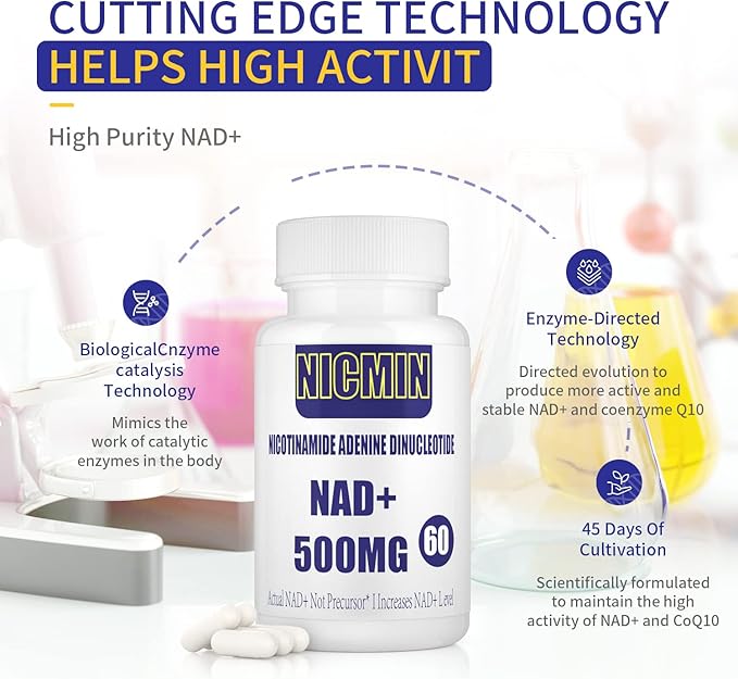 800MG Liposomal NAD+ with TMG 300MG, Actual NAD+ Supplement, Superior Absorption Boost NAD Plus for Cell Energy, Healthy Aging and Muscle Repair 120 Capsules (Pack of 2)