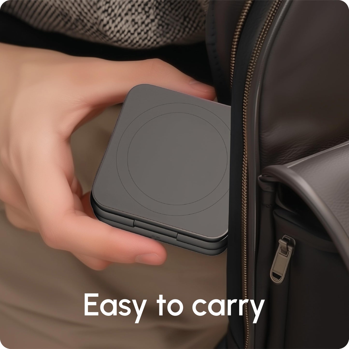 𝗛𝗜𝗥𝗢𝗧𝗢 3 in 1 Wireless Charging Station for iPhone Magnetic Portable, Foldable Fast Wireless Charger Stand for iPhone 16/15/14/13/12, AirPods Pro 4 3 2 Apple Watch