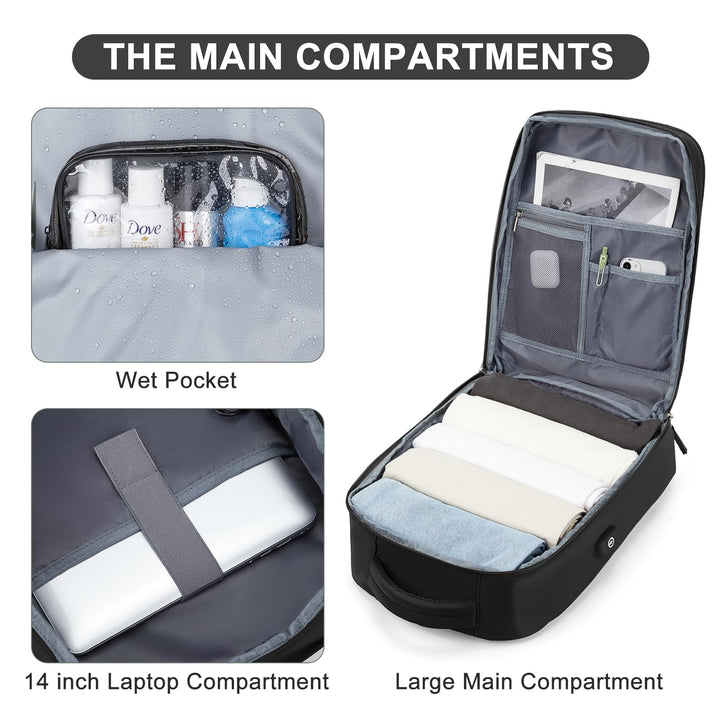 coofay Small Travel Backpack For Women Men Carry On Backpack Gym Backpack College Backpack Waterproof Backpack For Travelling Anti Theft Backpack Sports Backpack