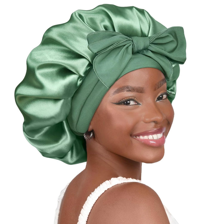 Silk Bonnet for Sleeping | Double Layer Satin Lined | Purple Hair Protection