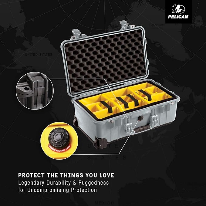 Pelican 1510 Case With Padded Dividers (Black)