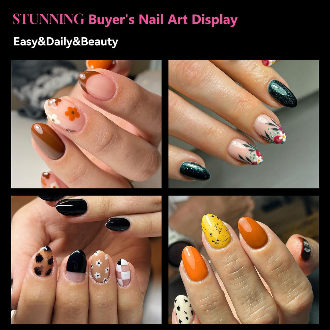 UNA GELLA 504Pcs Short Coffin Gel Press-On Nails | Pre-Etched For Women