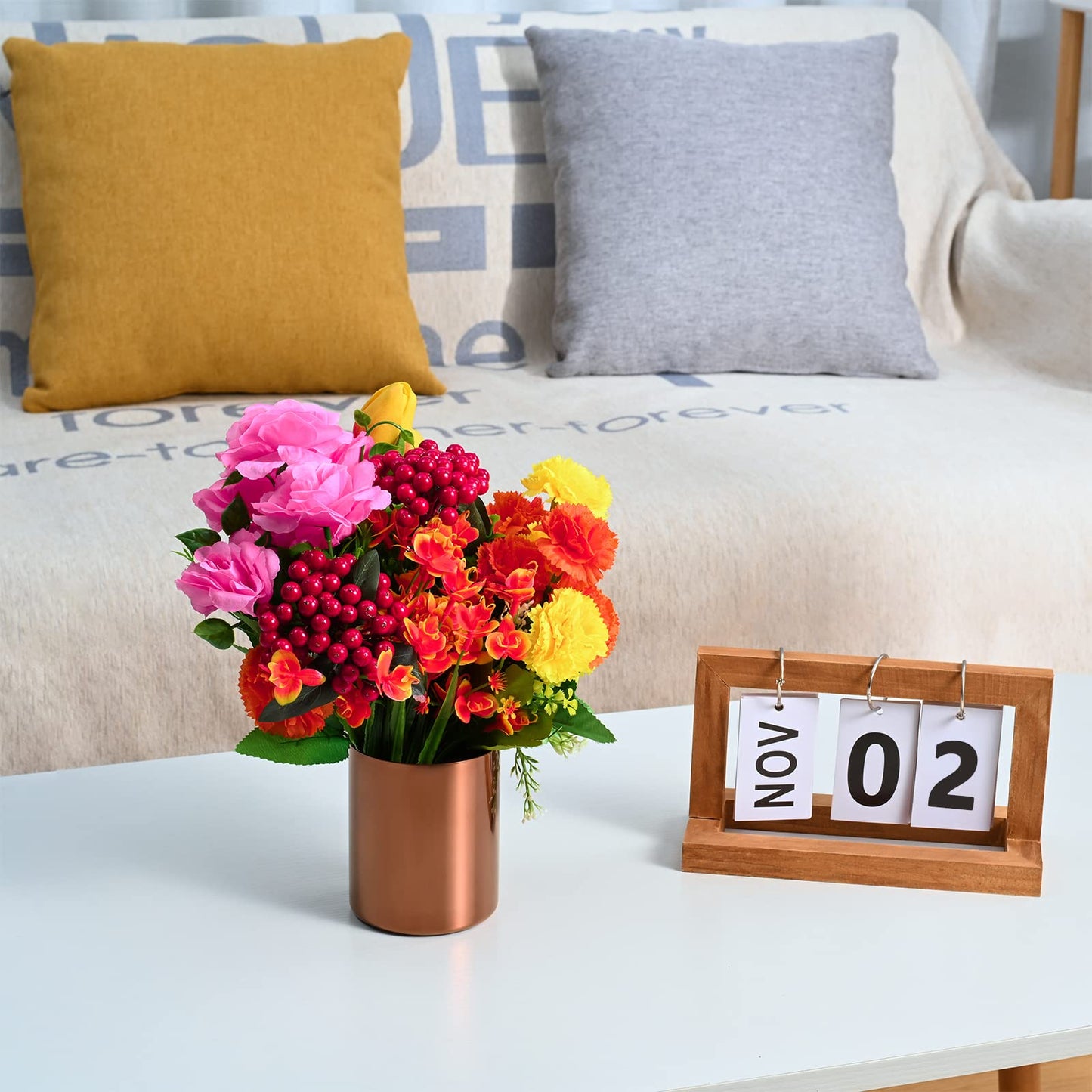 Bidponds Rose Gold Pencil Holder for Desk, Stainless Steel Pencil Cup, Pen Holder Cup, Pen Pot, Vases Flower Pot, Makeup Brush Holder, Desktop Accessory Stationery Organizer