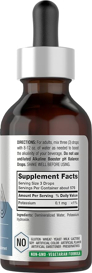 Horbaach Alkaline Water Drops | 2 fl oz | pH Balance Supplement | Booster with Minerals | Non-GMO & Gluten Free