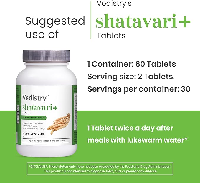 Shatavari+ 1100mg Tablets with Shatavari & Long Pepper | 60 Tablets | Supports Menstrual Health, Lactation, Hormonal Balance & Reproductive Wellness | Vegan Herbal Supplement for Women