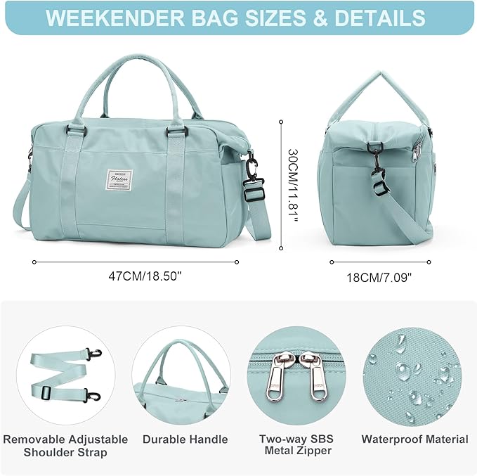 Travel Duffel Bag,Sports Tote Gym Bag,Shoulder Weekender Overnight Bag for Women