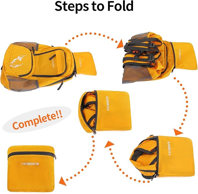 35L Lightweight Foldable Waterproof Packable Travel Small Hiking Backpack Daypack for men women