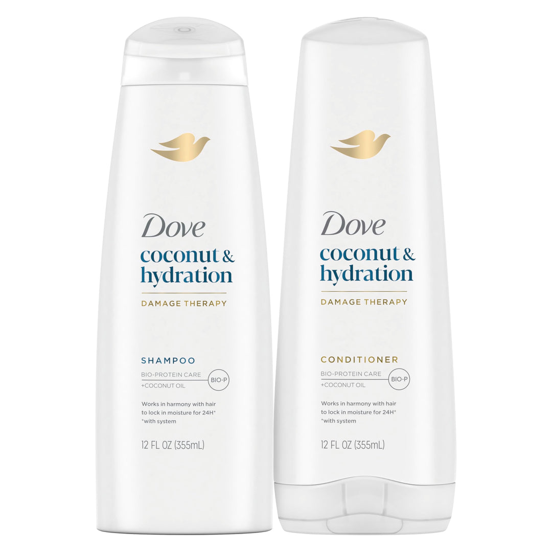 Dove Nourishing Secrets Shampoo And Conditioner Coconut & Hydration 2 Count For Dry Hair For Everyday Use 12 Oz